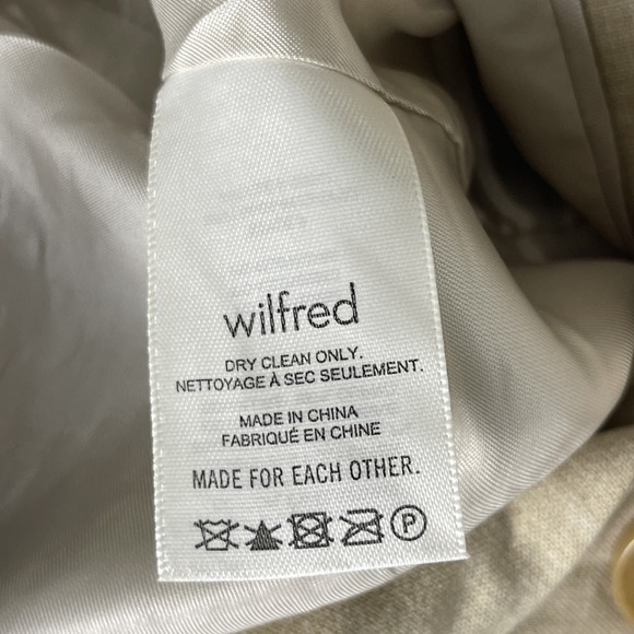 Wilfred Aritzia Oversized Blazer Beige Womens Size XS Office Preppy Old Money - Picture 13 of 16